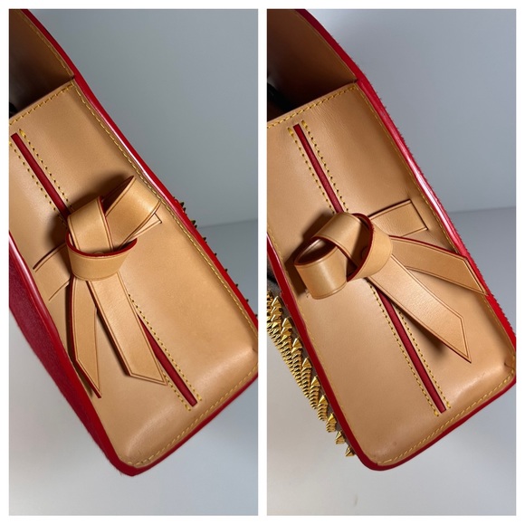Louis Vuitton Monogram Calf Hair Spikes Iconoclasts Christian Louboutin Tote Red - Picture 10 of 16